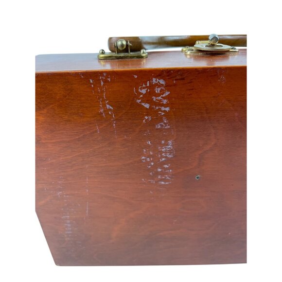 Vintage Anton Pieck Box Purse With Lucite Handle & New Orleans Scene - Picture 6 of 11